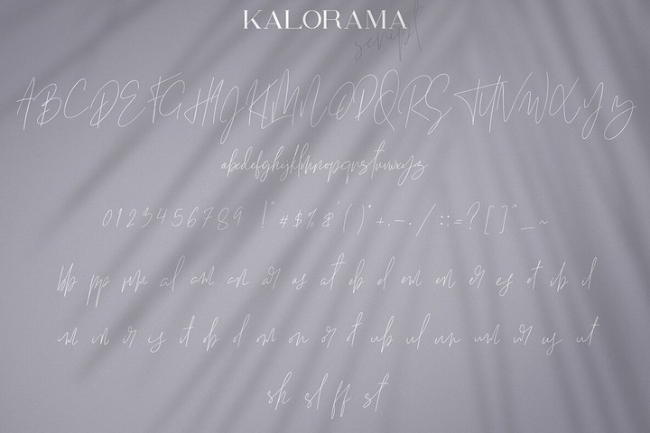 Ejemplo de fuente Kalorama Outline